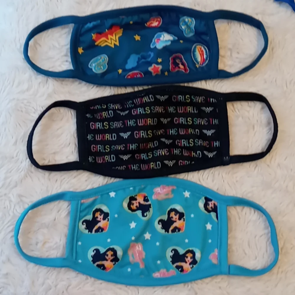 Kids wonder woman face masks